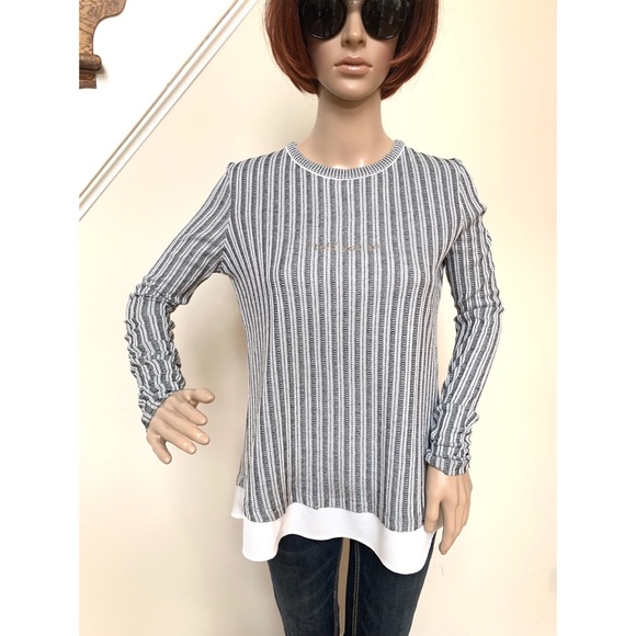 Zara striped “I Told You So” long sleeve top, S - Picture 2 of 15